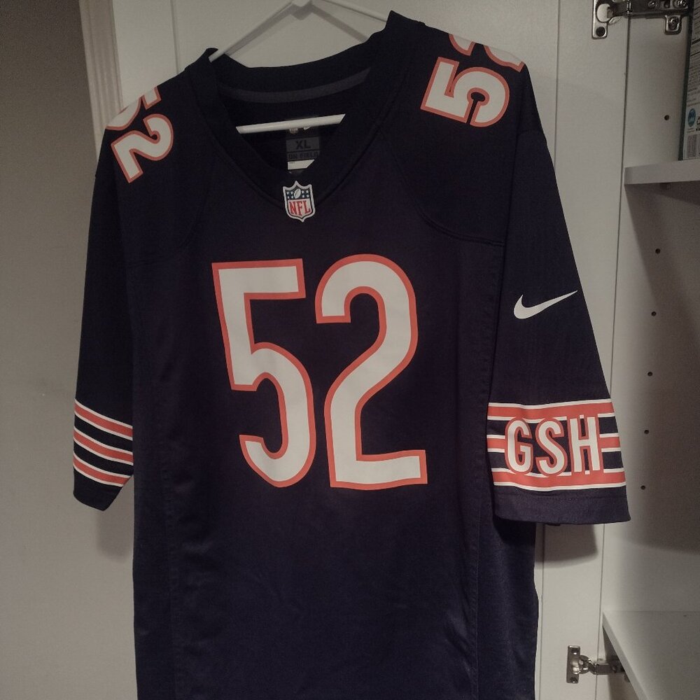 Nike On Field Chicago Bears NFL Khalil Mack navy blue jersey xl
